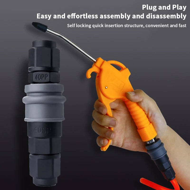 New C-Type Self-locking Quick Connect Adapter Compressor Pneumatic Fittings 8/10/12mm Pneumatic Self-locking Quick Connector Oasis Select