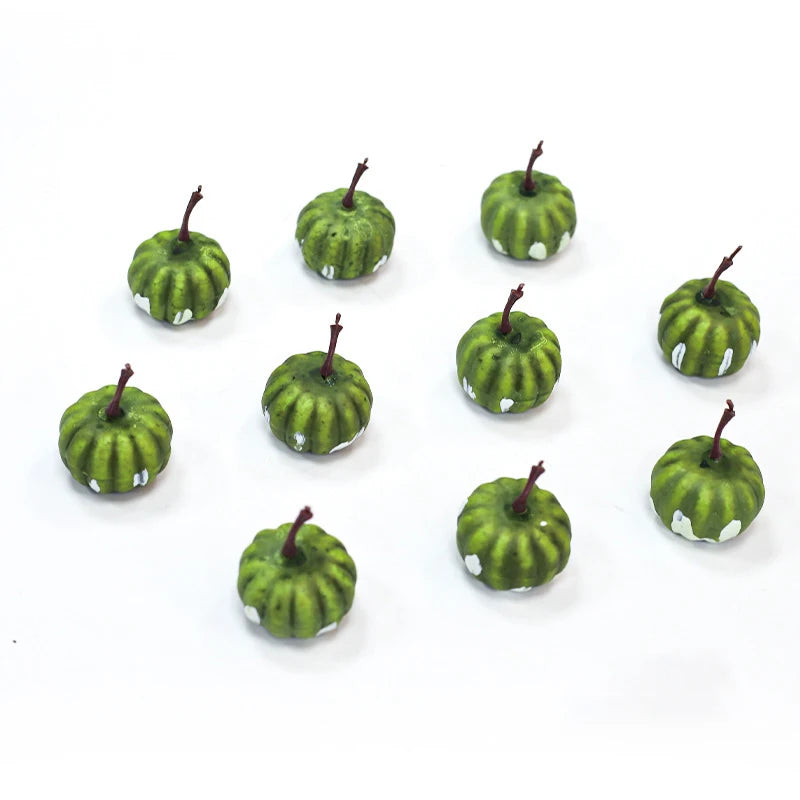 10Pcs Artificial White Orange Pumpkins Decorative Harvest Pumpkins For Fall Wedding Thanksgiving Halloween Table Centerpieces Oasis Select Dark green