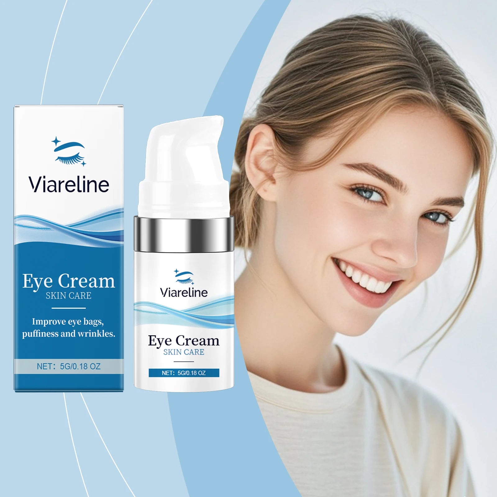 Firming Eye Serum for Improving Fine Lines, Reducing Dark Circles, and Alleviating Fatigue. Lightweight Cream Eye Cream. Oasis Select