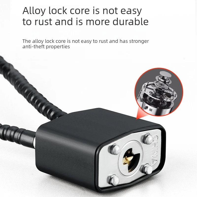 Portable Steel Cable Safety Lock 20/28/38cm Anti-Theft Outdoor Padlock Gun Trigger Lock for Locker & Cabinet with Keys Oasis Select