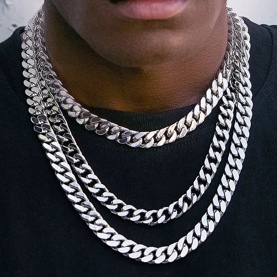 Men's Cuban Link Chain Necklace | Stainless Steel 8–14mm