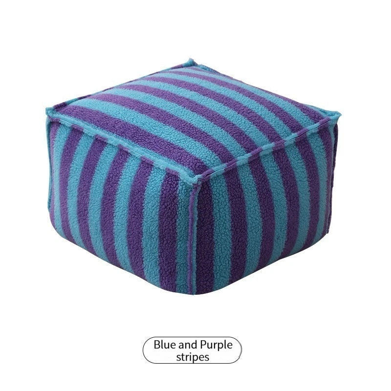 Pu Tuan sitting cushion on the ground, living room sitting cushion, household low stool, shoe changing stool, tatami small stool Oasis Select Blue and Purple