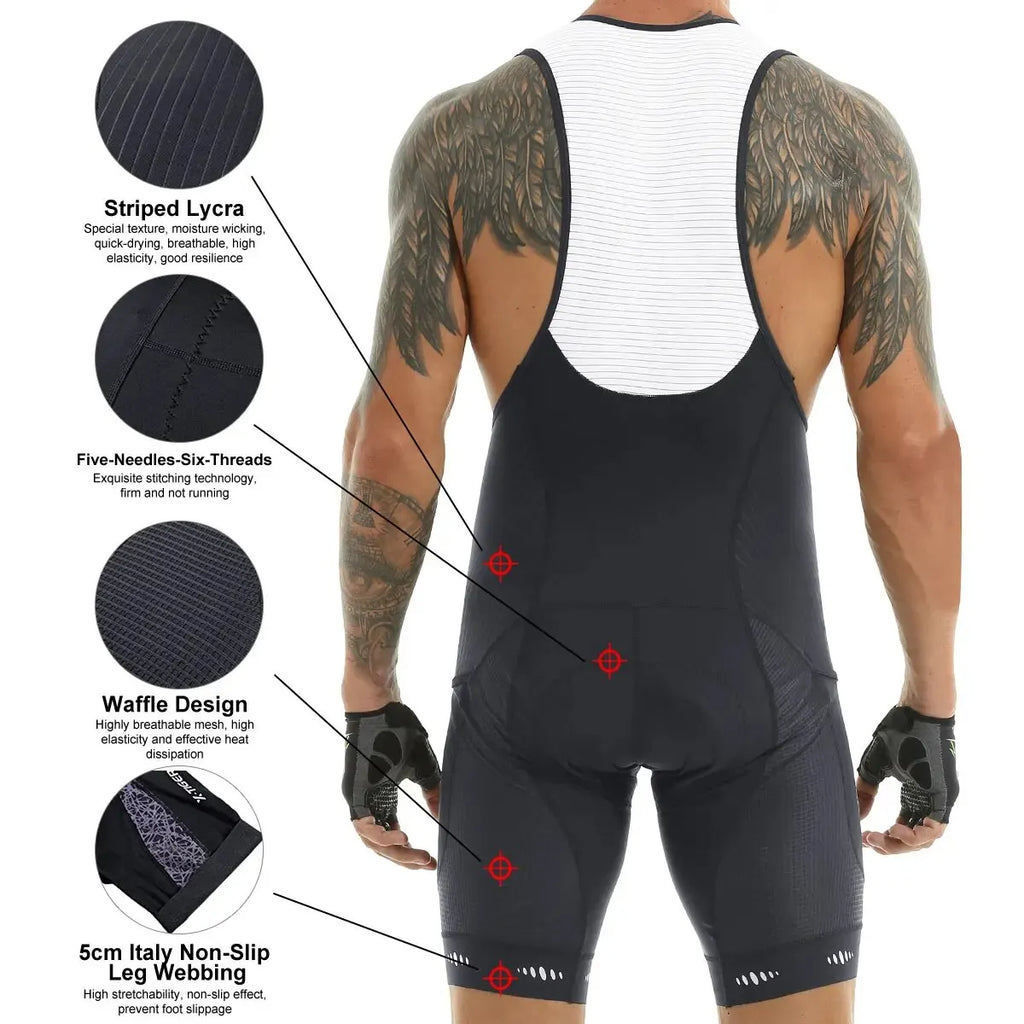 Cycling Bib Shorts 5D Gel Pad Mountain Bike Shorts Bretelle Pockets Outdoor Breathable UPF50+ Bike Tight Bicycle Shorts Oasis Select