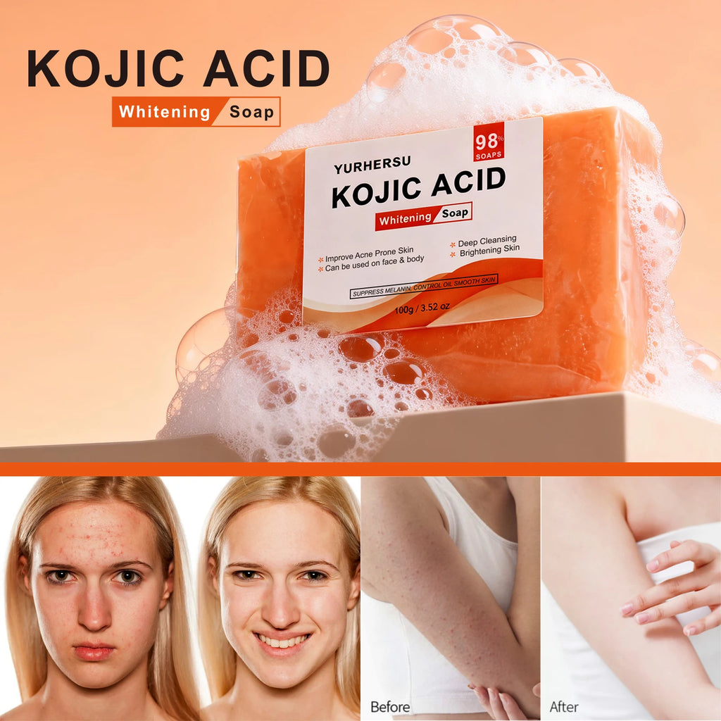 Kojic Acid Brightening Face Soap – Natural Moisturizing Cleanser Brightening Facial Soap Oasis Select