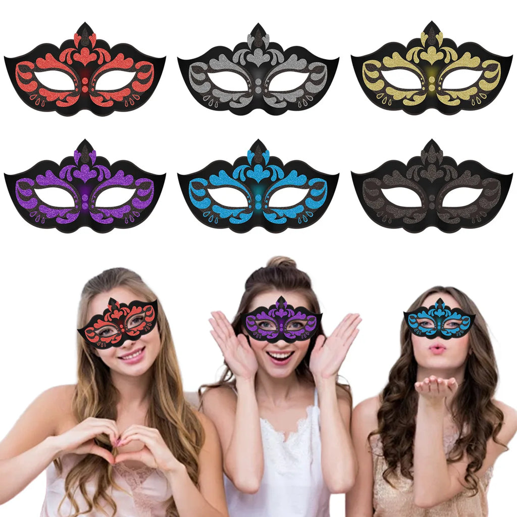 Half Face Mask Glittering Masquerade PartyMasks Role Play Nightclub Half Face Eye Maskween Party for Fancy Dress Christmas Party Oasis Select