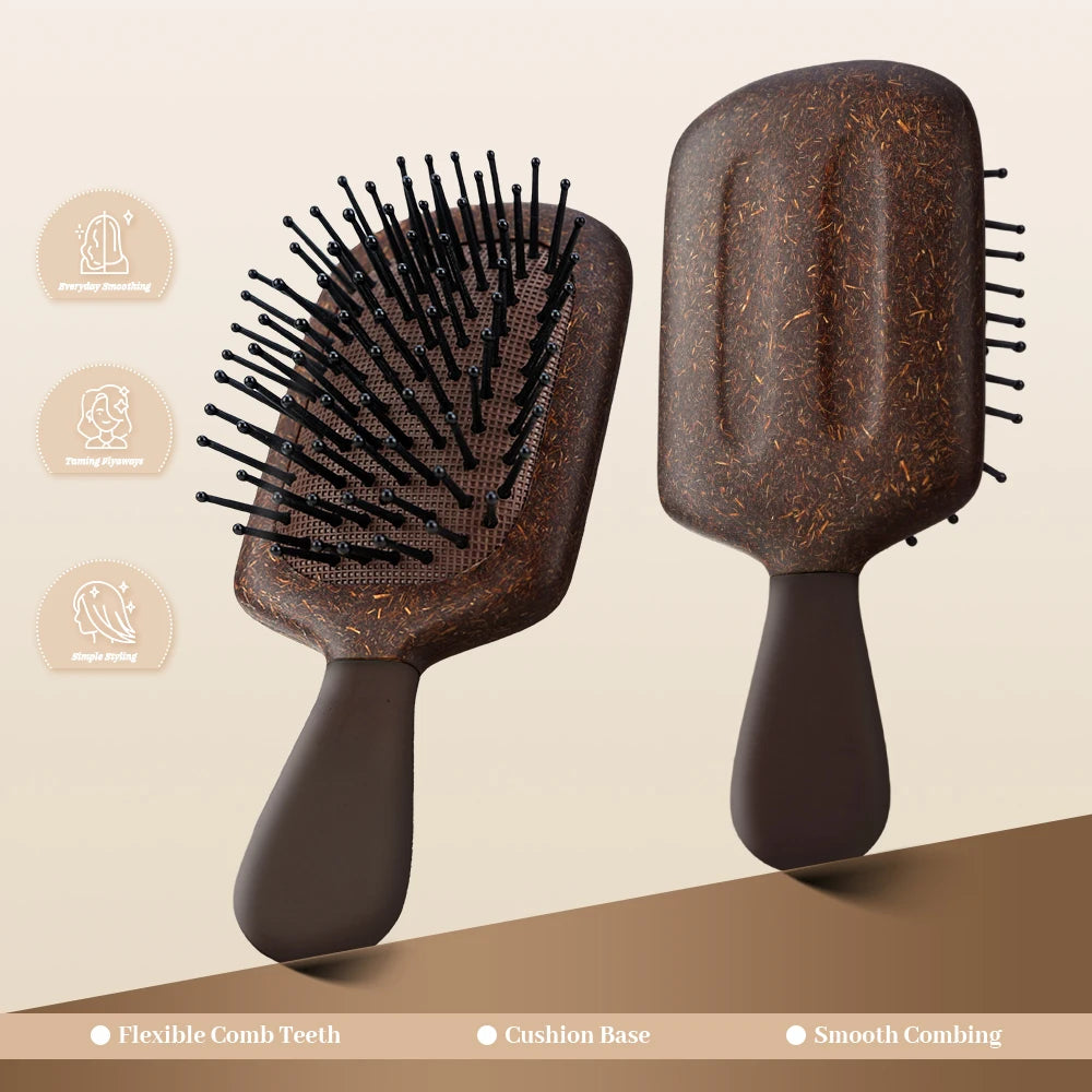 Wood Air Cushion Hair Brush & Scalp Massage Comb | Anti-Static Air Cushion Hair Brush Oasis Select