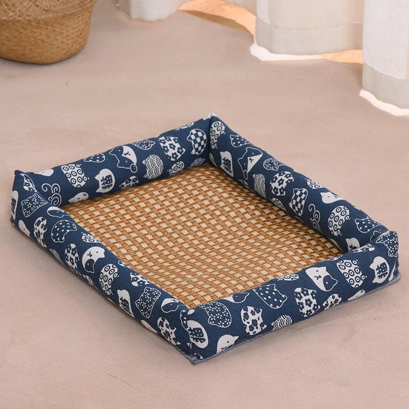 Pet Ice Mat, All-season Dog Bed Mat, Summer Cooling, Wear-resistant, Square Pet Bed Oasis Select Lucky cat XL 85x59cm