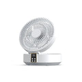 2023 New Fan With Remote Control Portable Wall-hanging Rechargeable Usb Electric Folding Fan Nightlight Air Cooler Household Oasis Select White