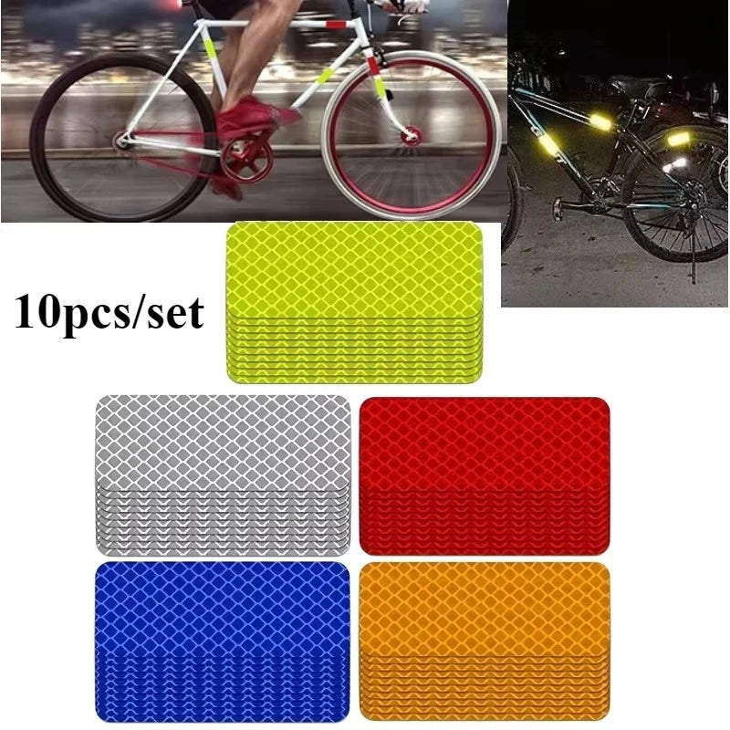 10/30PCS Car Truck Reflective Safety Warning Tape Waterproof Anti-Collision Reflective Patch Night Light Patch Reflector Sticker Oasis Select
