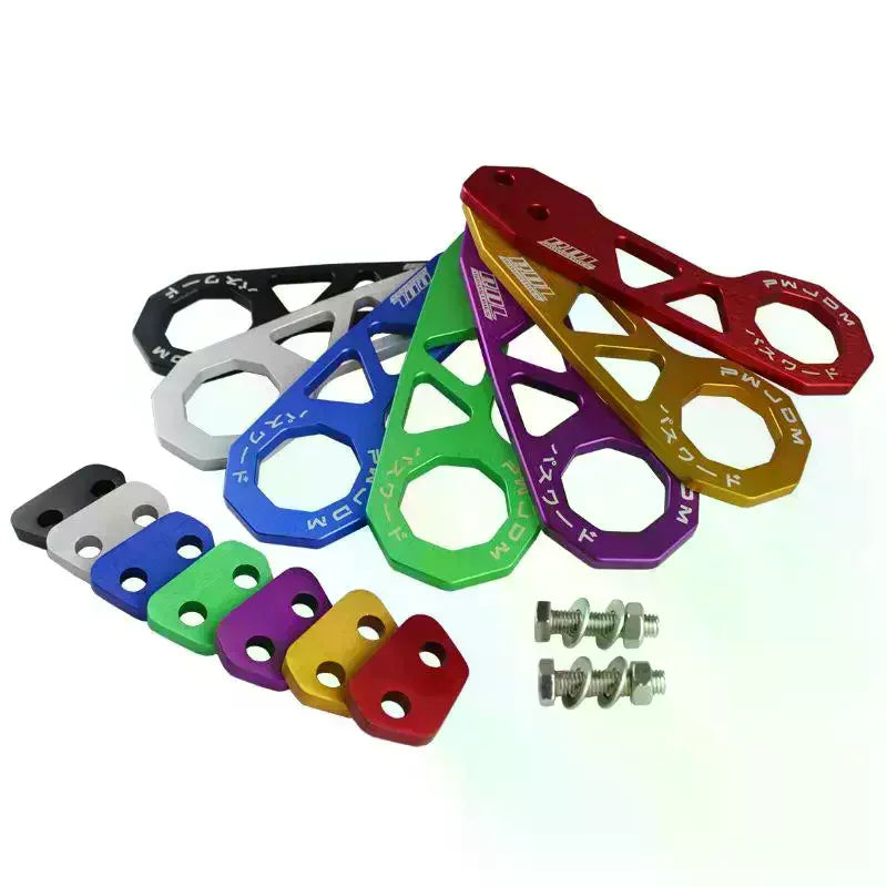 1 Set Universal Aluminum Alloy Rear Tow Hook Racing Rear Tow Hook Rhombic Towbar Towing Tools For Civic Fit Jazz Gk5 Oasis Select