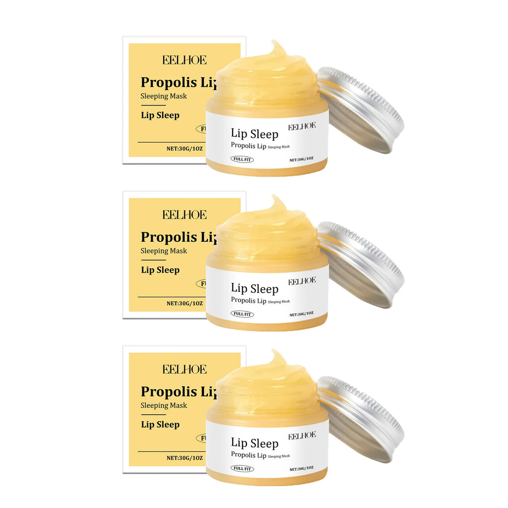 Hoygi Propolis Lip Sleeping Mask – Overnight Lip Repair 30g Lip Sleeping Mask Oasis Select 3 x 30g Boxed