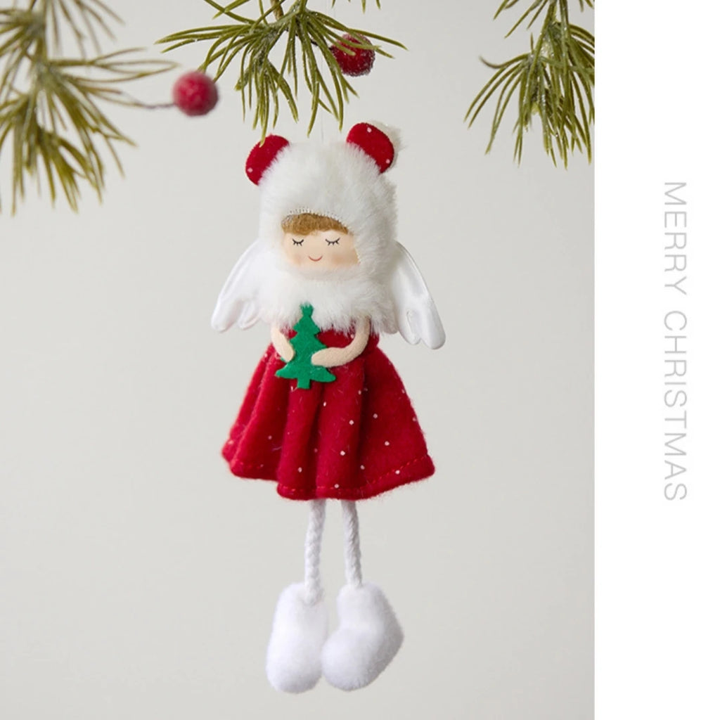 Cute Girl Angel Christmas Pendant Xmas Tree Hanging Ornaments Christmas Decorations For Home Christmas Dolls Kids Gift Navidad Oasis Select