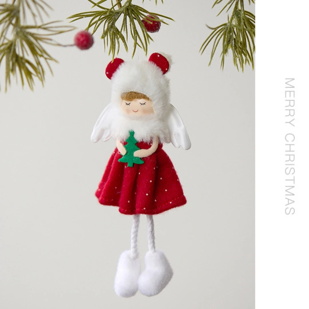 Cute Girl Angel Christmas Pendant Xmas Tree Hanging Ornaments Christmas Decorations For Home Christmas Dolls Kids Gift Navidad Oasis Select
