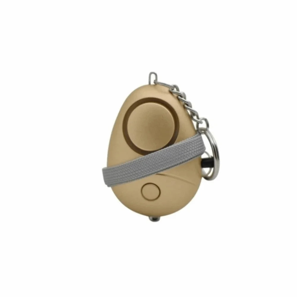 Sound Alert Loud Siren Personal Alarm LED Flashlight Egg-shaped Security Alarm 130dB Sound Safety Alarm Travel Oasis Select Gold
