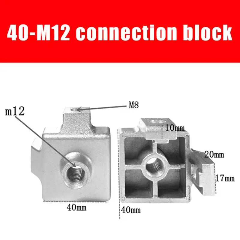 Aluminum Caster Bracket for 3030 4040 4545 Profile M8 M10 M12