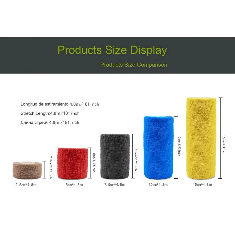1/15/48Rolls Self Adhesive Bandage Wrap,Cohesive Bandage Wrap For Sport And Athletic,Orange Breathable Vet Wrap For Wounds Oasis Select