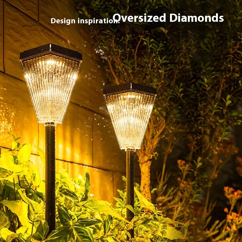 Solar Lamps for Home Garden, Villa and Yard Atmosphere Lighting, High-brightness Outdoor Garden Lamps Oasis Select Three colors