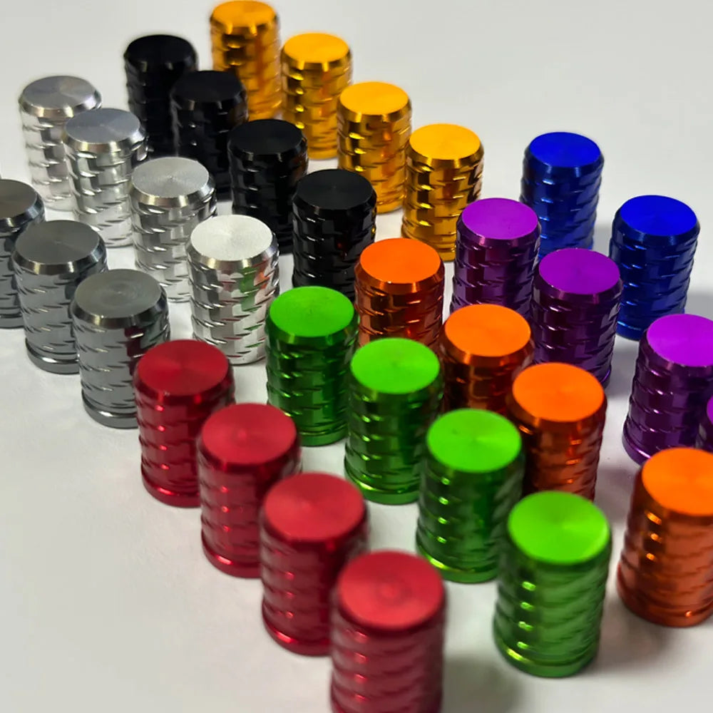 4Pcs Tire Valve Stem Caps Aluminum Alloy with Plastic Inner Liner Corrosion Resistant for Cars Trucks SUVs Motorcycles Bikes Oasis Select