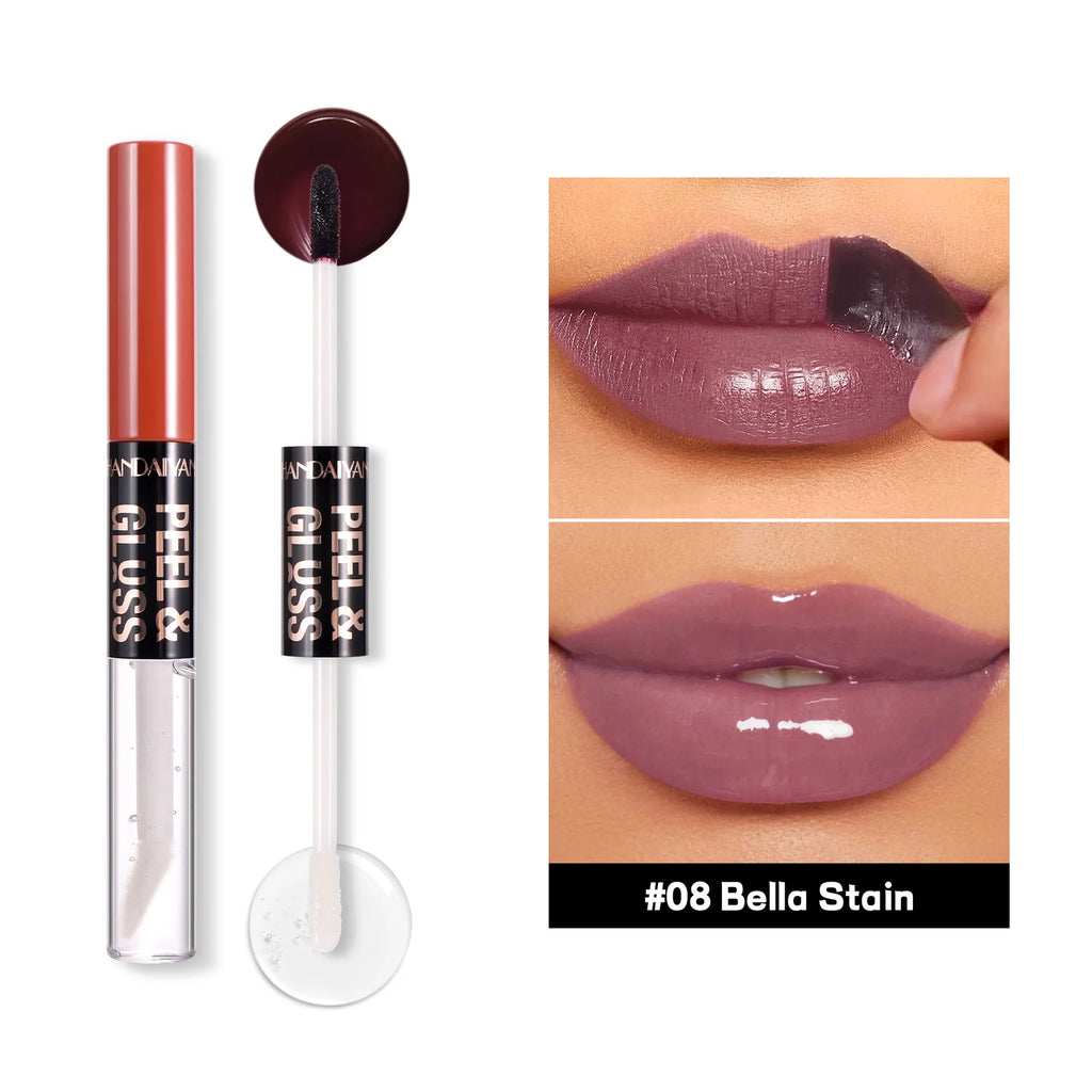 HANDAIYAN 2-in-1 Peel-Off Matte Lip Stain & Mirror Lip Gloss