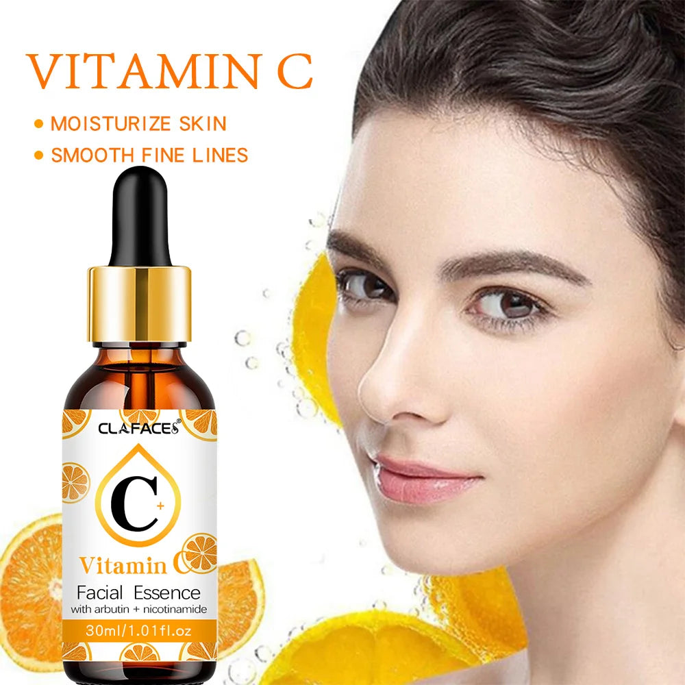 Vitamin C essence removes dark spots, whitens, moisturizes, resists aging, wrinkles and tightens skin care cosmetics 30ml Oasis Select
