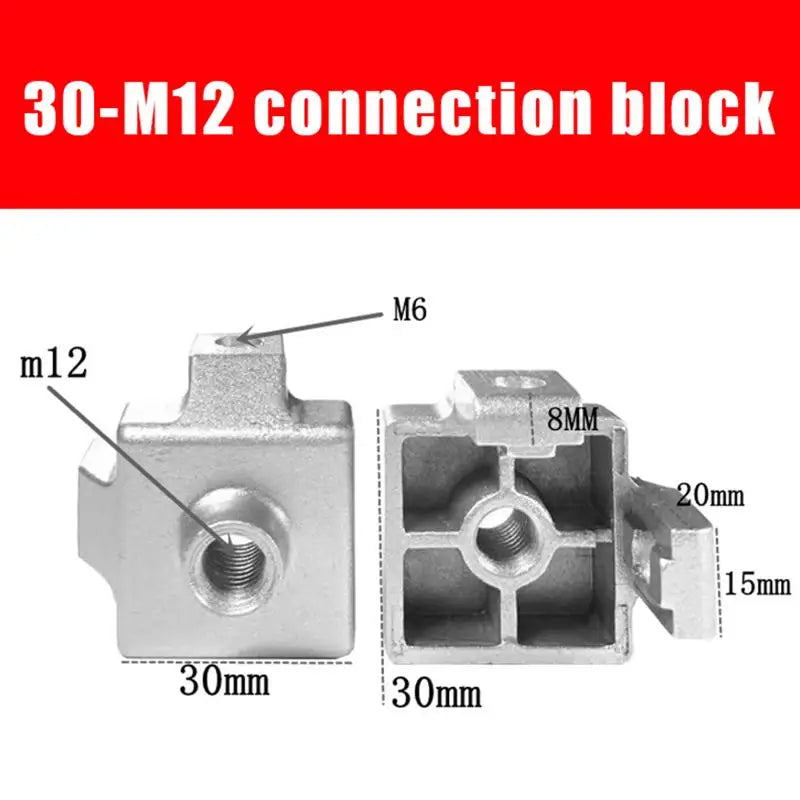 Aluminum Caster Bracket for 3030 4040 4545 Profile M8 M10 M12