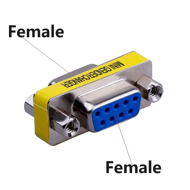 VGA 15Pin DB9 9Pin Male to Male/Female to Female/Male to Female Mini Gender Changer Adapter RS232 Serial plug Com Connector Oasis Select DB9 FF