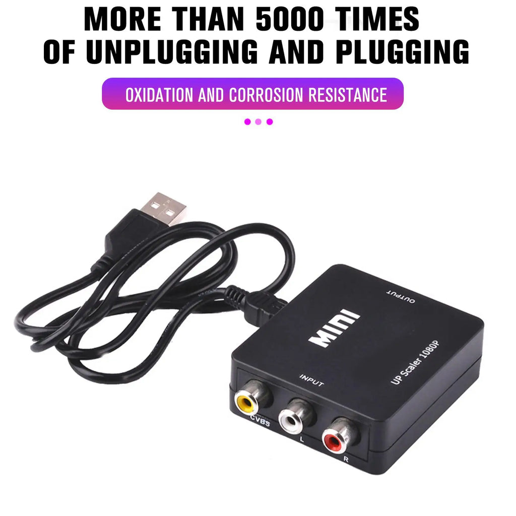 Video Converter RCA AV To HDMI-compatible Converter HD AV2HDMI Support NTSC AV PAL Video L/R Box To HDMI AV/CVSB Output Oasis Select