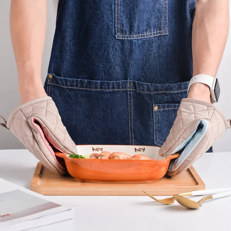 1pc Silicone Anti-scalding Oven Gloves Mitts Potholder Kitchen Silicone Gloves Tray Dish Bowl Holder Baking Oven Glove Hand Clip Oasis Select