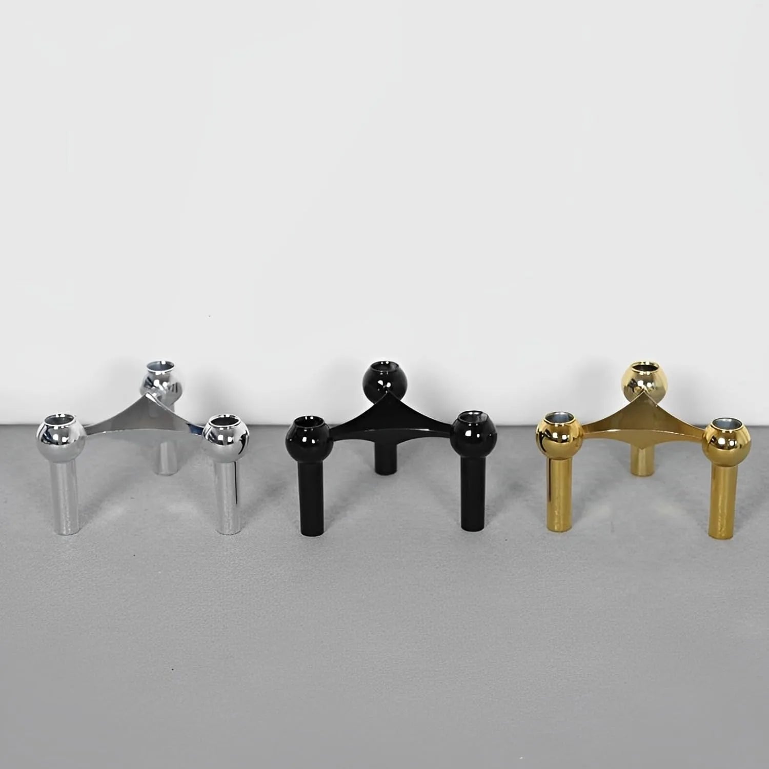 Modular Metal Candle Holder Interconnectable Geometric Candelabra for Stick Skinny Home Dining Table Decor Wedding Centerpiece Oasis Select