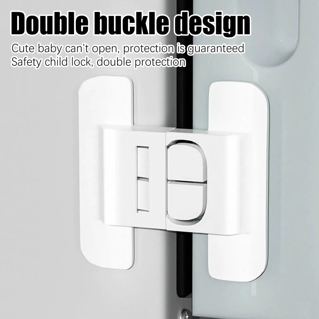 2PCS Fridge Door Lock Refrigerator Door Fixed Buckle Punch-free Self-Adhesive Fridge Door Closer Anti-open Buckle for Kitchen Oasis Select