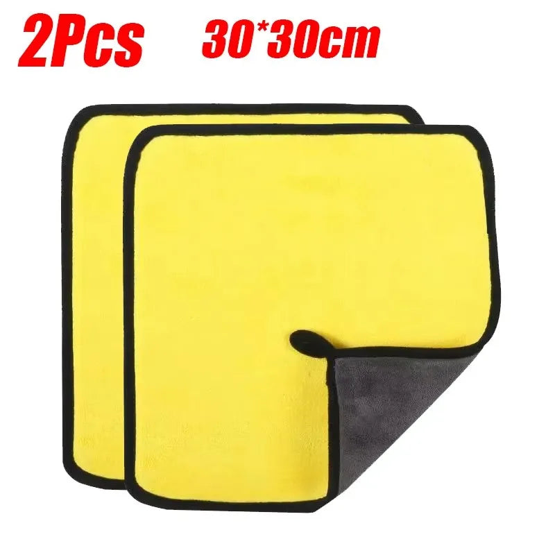 1/2/5Pcs Car Cleaning Cloth Professional Cleaning Car Wiping Microfiber Towel Car Wash Towel Accessories Oasis Select 2pcs 30x30