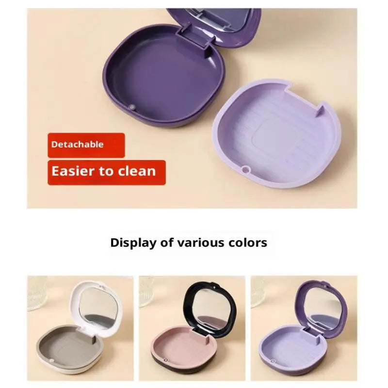 1pcs Retainer Box Magnetic Cover Fake Teeth Denture Storage Case Mouth Guard Aligner Braces Orthodontics Container Oral Hygiene Oasis Select