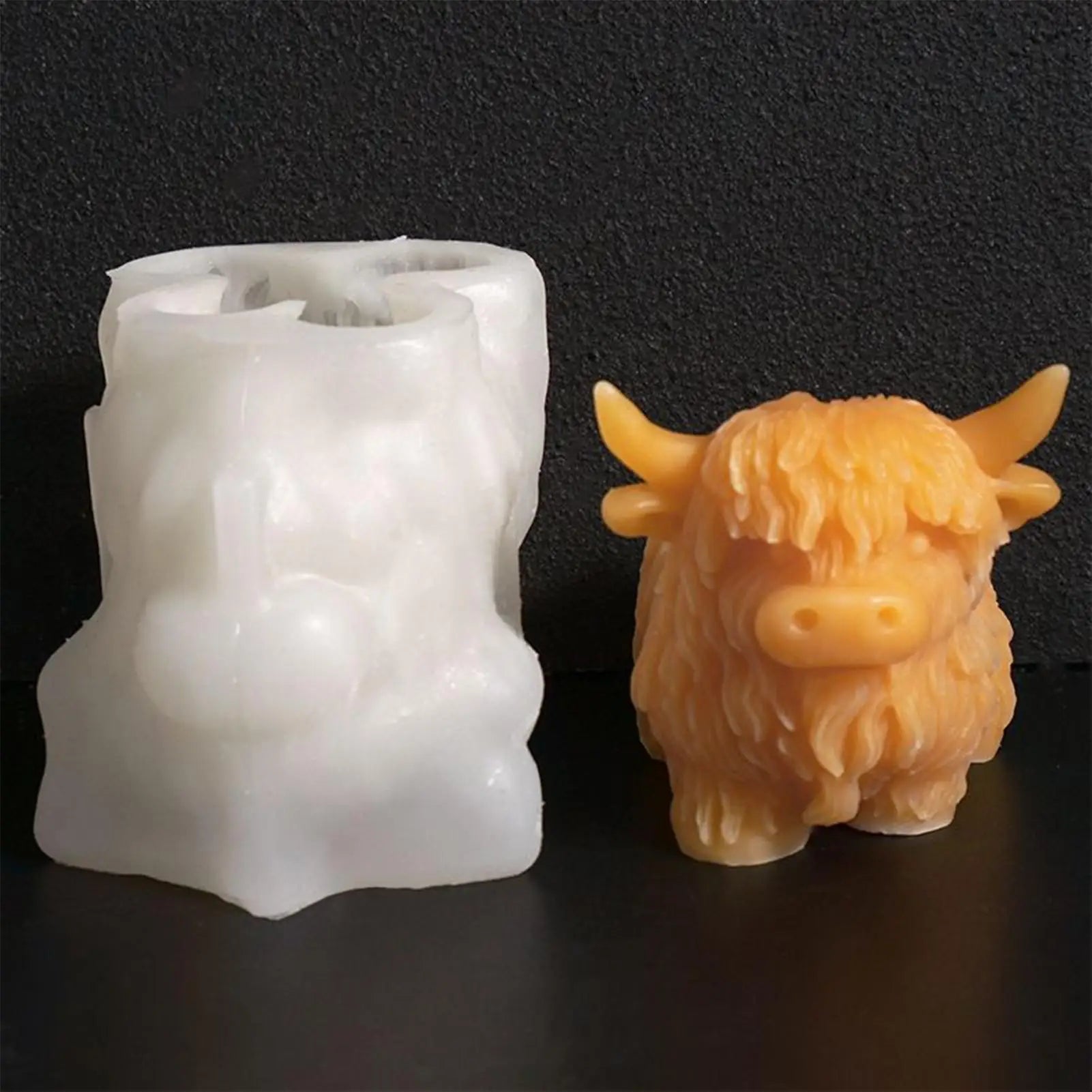 Animal Molds 3D Resin Molds Food-Grade Highland Cow Design Mould DIY Handmade Resin Crafts Supplies for Cake Snack Jelly Wax Oasis Select