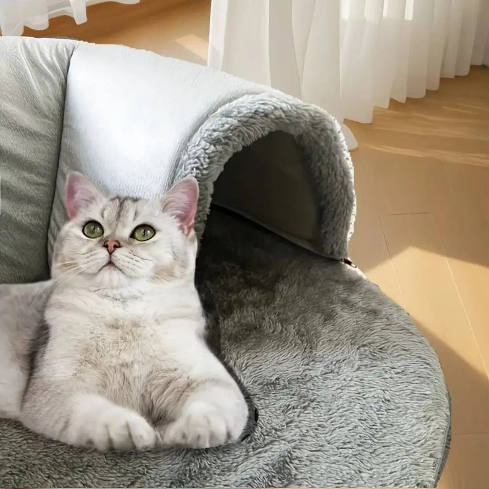 Warm Non-Slip Base Cat Tunnel Bed Removable Washable Anti Dirty Cat House U-shaped Cat Channel Pet Supplies Oasis Select