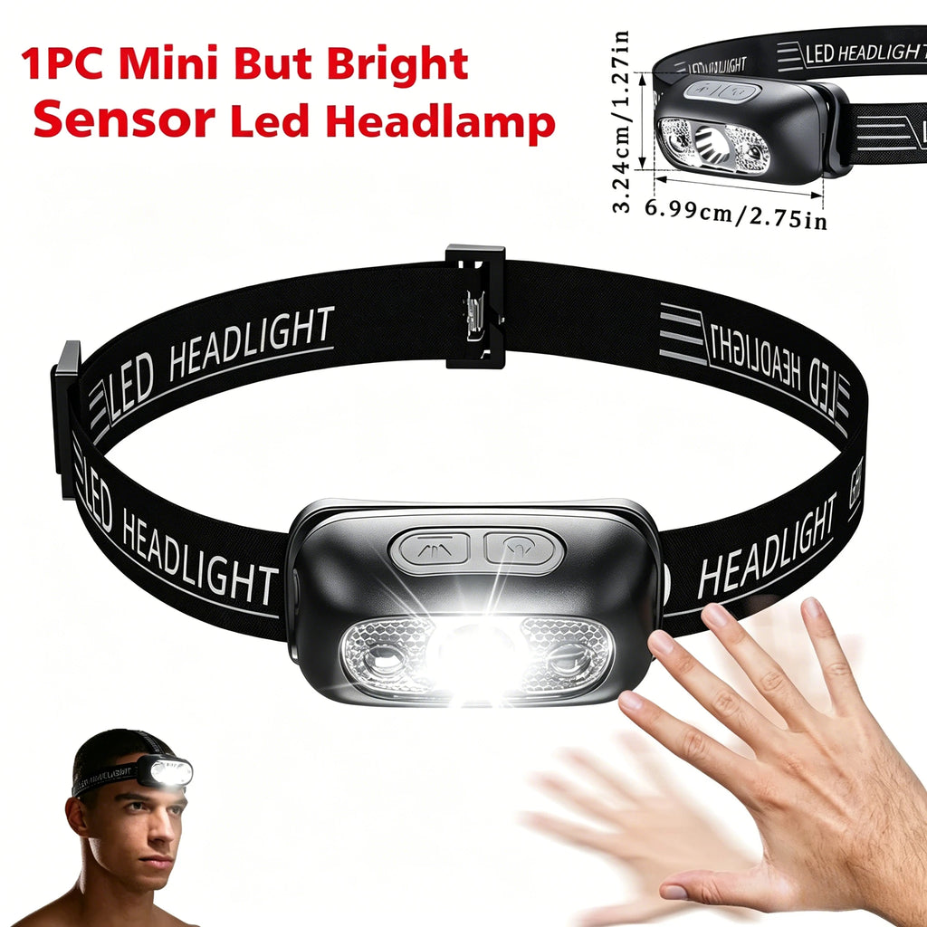 ZHIYU 250LM LED Headlamp – IPX4 Waterproof, Gesture Control