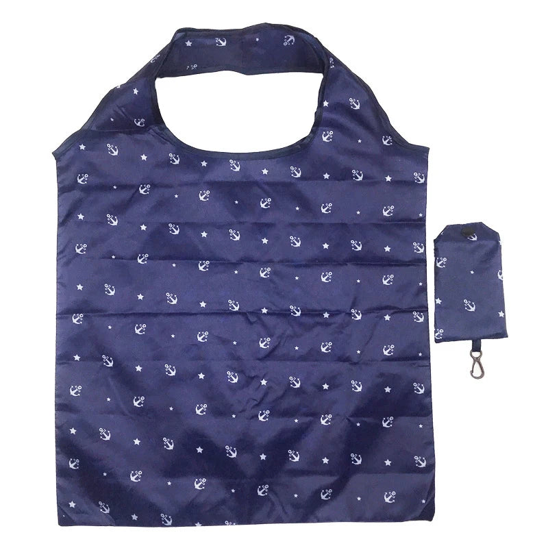 Fashion Printing Foldable Eco-Friendly Shopping Bag Tote Folding Pouch Handbags Convenient Large-Capacity For Travel Grocery Bag Oasis Select G