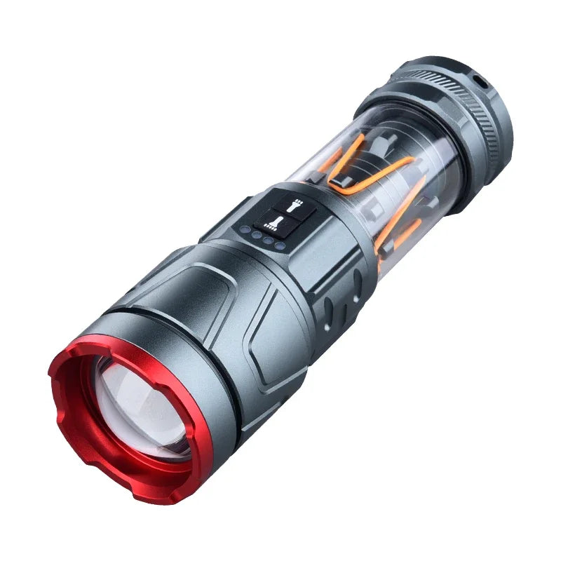 Multi-Functional LED Flashlight High-Brightness Rechargeable USB Emergency Home Use Handheld Torch Light Oasis Select XQS100 no battery