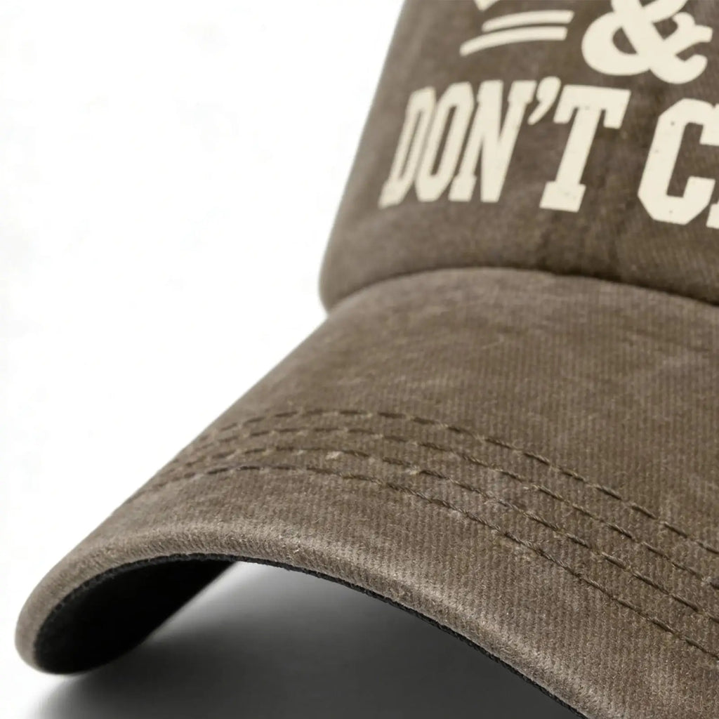 Vintage Baseball Caps Retro OLD Dont Care printing Hat Unisex Style Distressed Washed Headwear Outdoor All Seasons Travel Hats Oasis Select
