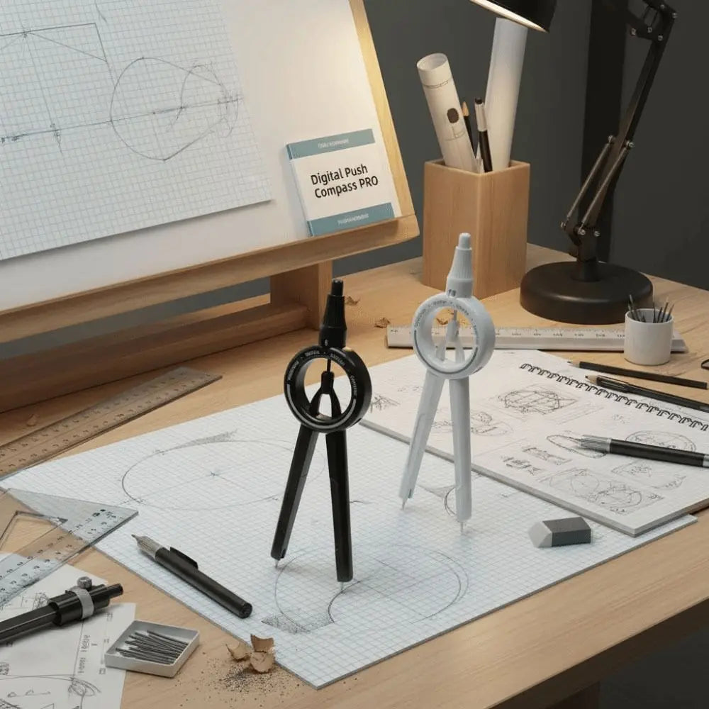 Digital Display Press Compass Ruler Primary School Exam Specific Junior High School Compass Drawing Tool Oasis Select