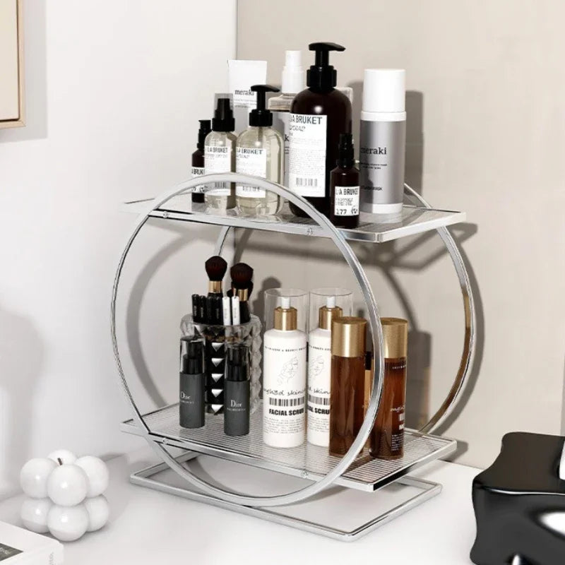 Light luxury toilet rack bathroom toilet hand wash countertop cosmetics storage box desktop vanity rack Oasis Select