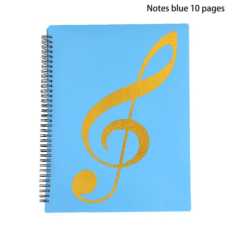 New Flexible 20 Pages Piano Music Score Folder A4 Music Book Clip Sheet Note Folder Piano Paper Sheets Music Binder For Practice Oasis Select 32cm blue