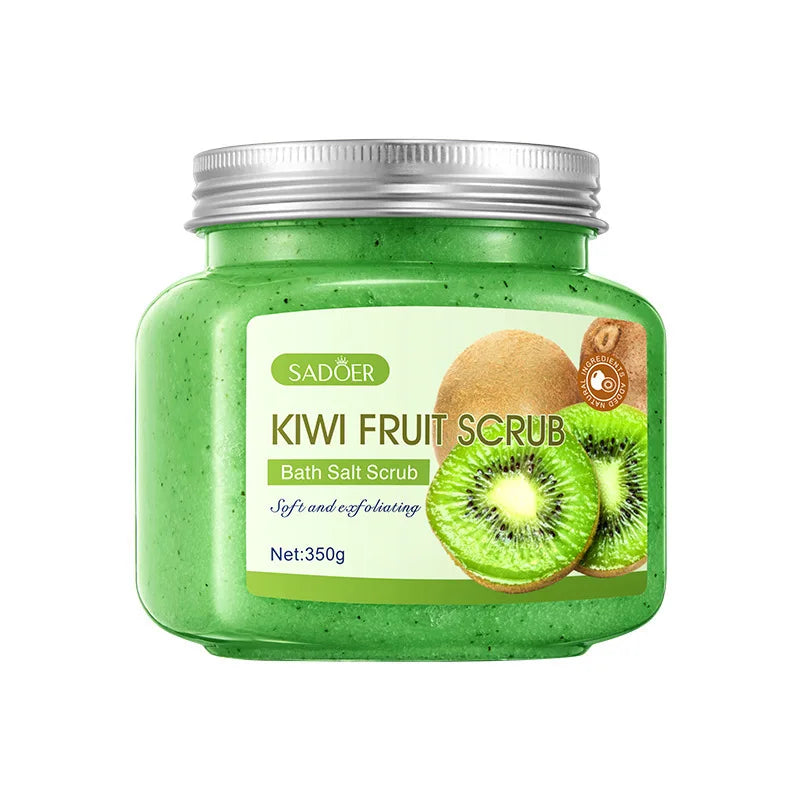 Exfoliating Fruit Bath Salt Scrub 350g SPA Aromatic Crystal Salt Scrub for Exfoliating Chicken Skin Keratin Oasis Select kiwi