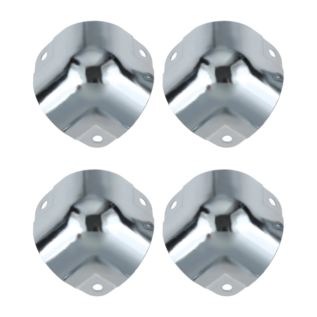 4pcs/set Black Metal Protectors Square Edging Bowl-shaped Box Corner Round Wrapping Flight Case Luggage Aluminum Toolbox 26/29mm Oasis Select 29MM silver