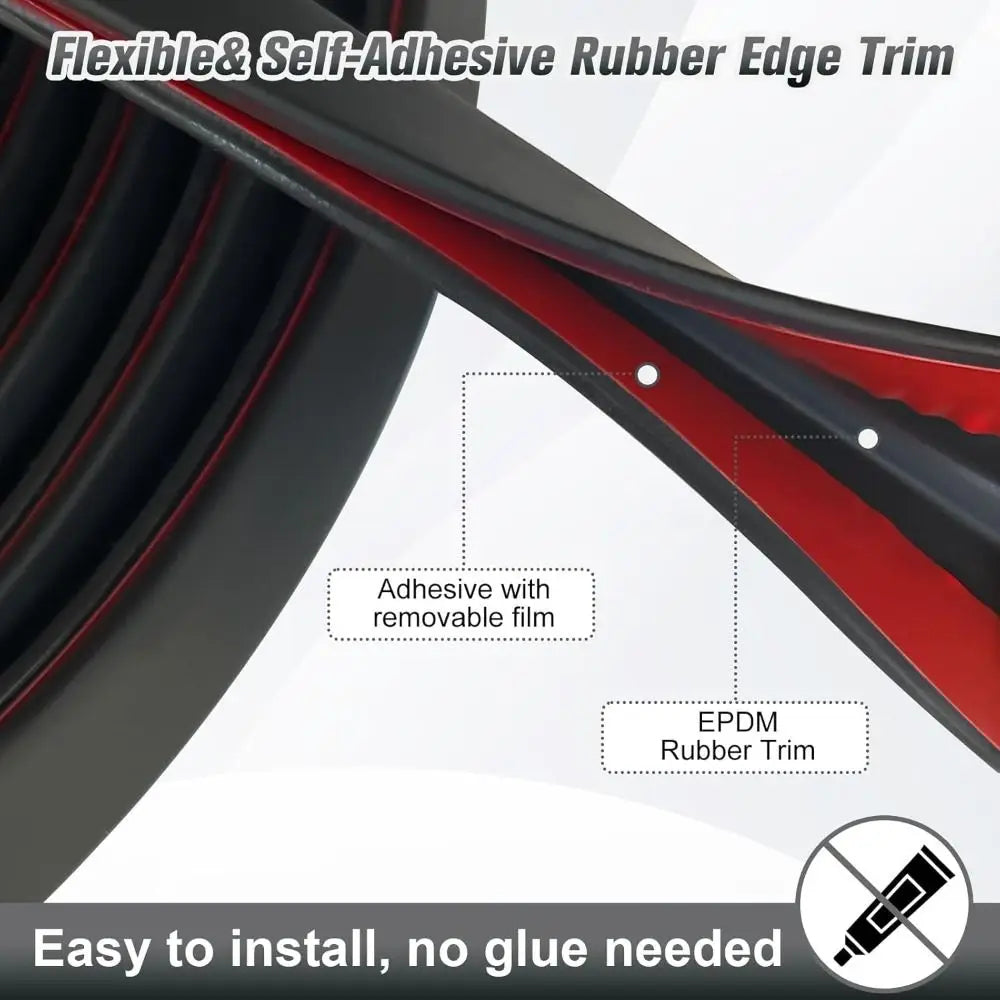 New U-Shape Edge Protector Strip Trim Rubber 3 Meters Edge Trim Strip Waterproof Seal Edge Shield Oasis Select