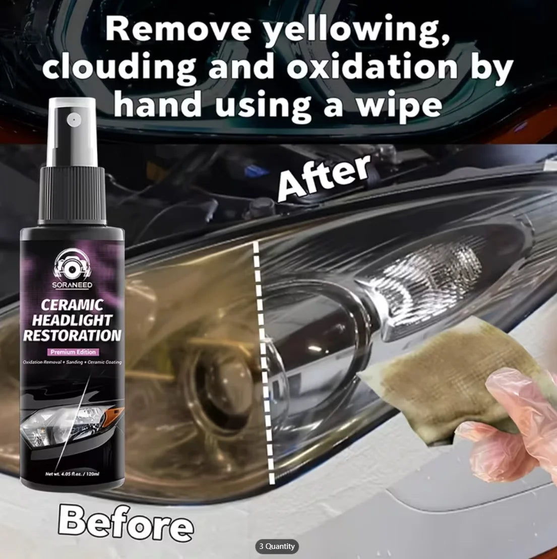 Car Headlight Restoration Spray | Oxidation & Yellowing Removal Headlight Restoration Spray Oasis Select Default Title