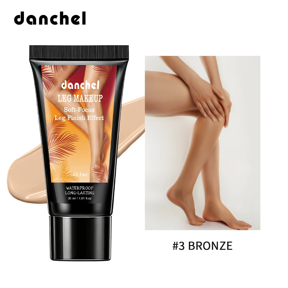 3 Colors Leg Makeup Medium Airbrush Leg Effect Body Foundation Waterproof Sweatproof Cover Scars Varicose Veins Tattoo Even Skin Oasis Select 3Deep Brown