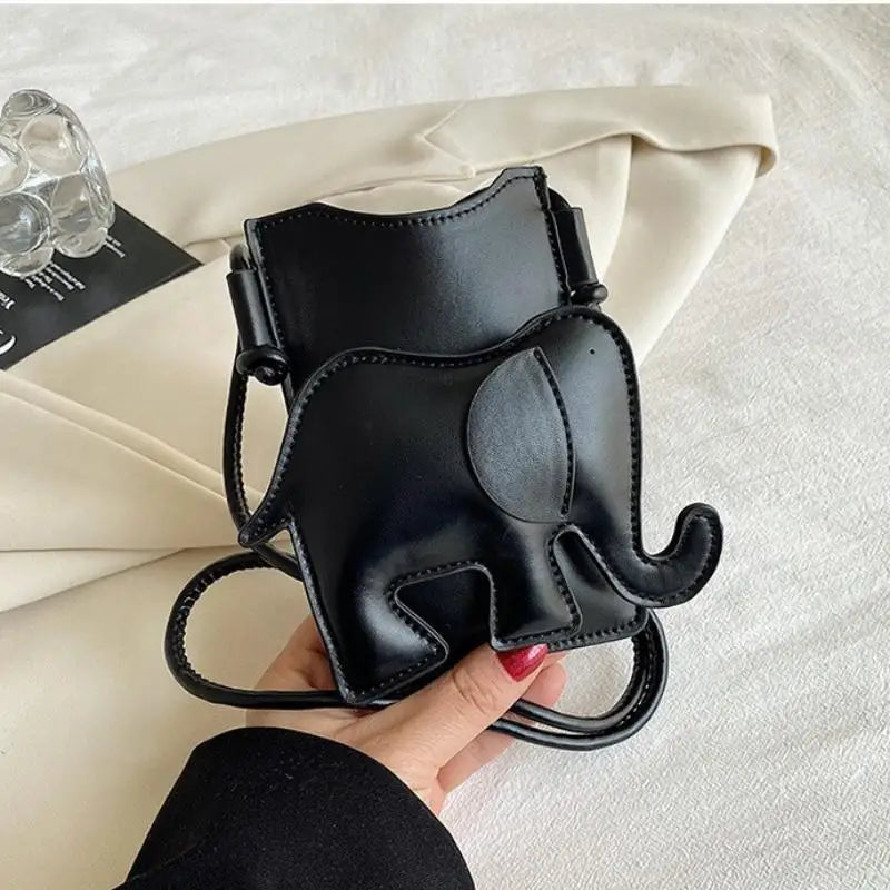 Elephant Mini Crossbody Bag – PU Leather Coin Purse for Women
