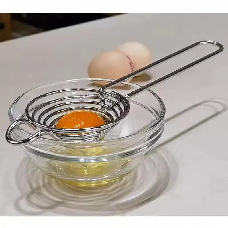 Handheld Manual Egg Beater – Stainless Steel Spring Whisk