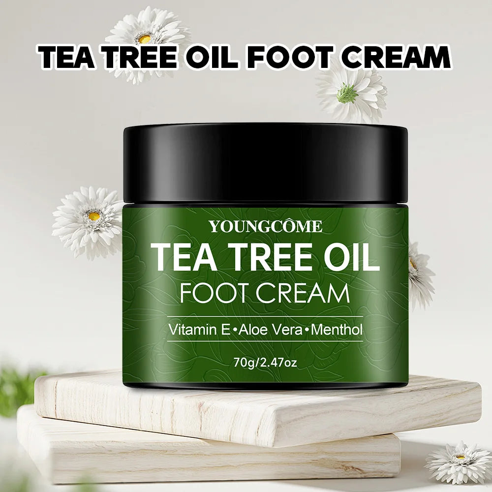 YOUNGCOME Tea Tree Foot Cream – Soften & Hydrate Rough Heels