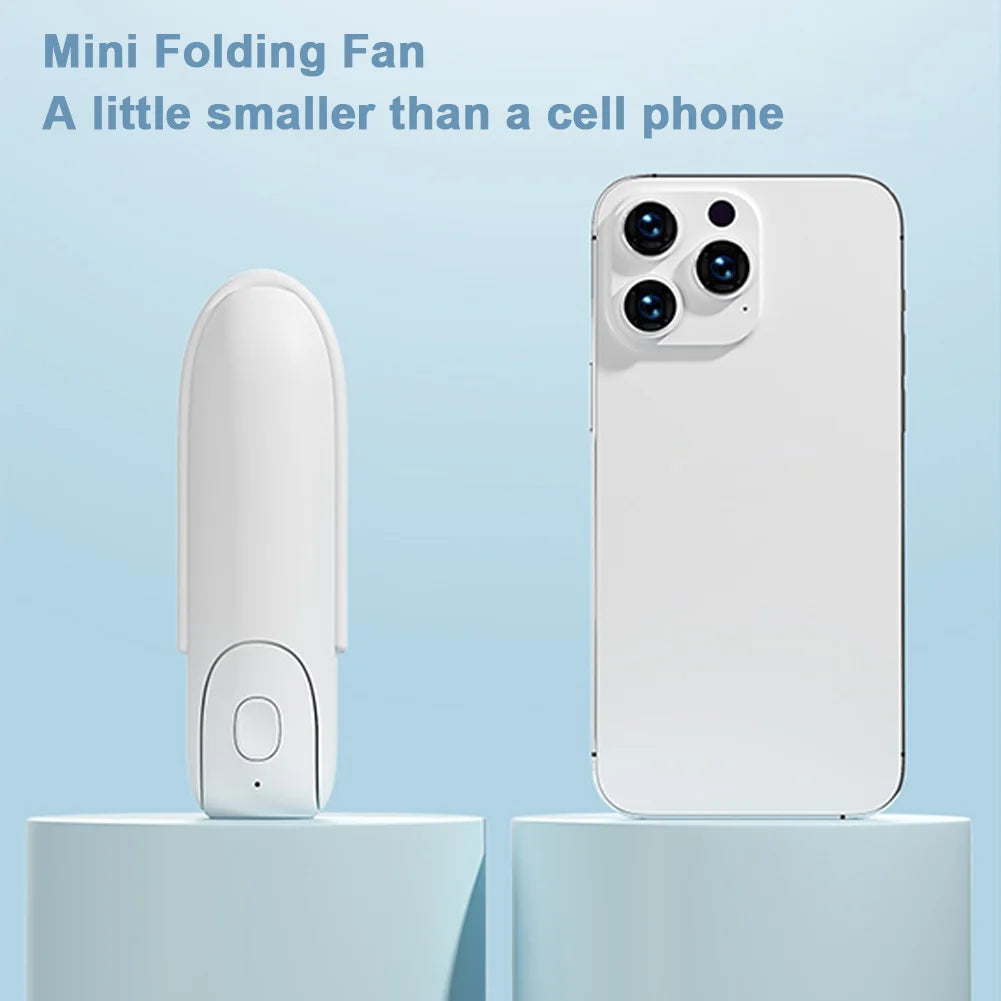 2026 New 2 In 1 Foldable Handheld Fan With Power Bank 48H Battery Life 1.5H Fast Charge Soft Blades Portable Pocket Travel Fan Oasis Select